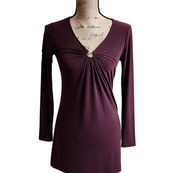 3/$25 WHBM Tunic Eggplant XXS - Picture 1 of 6